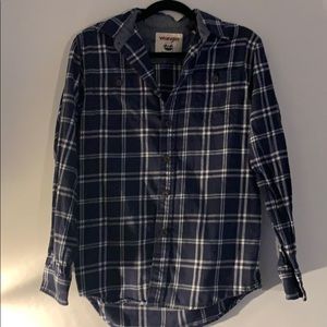 Blue button down flannel